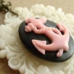 Sea Lover Pink Anchor Brass..