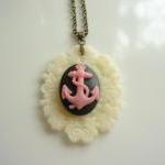 Sea Lover Pink Anchor Brass..