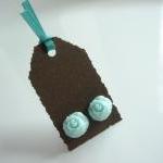 Baby Blue Rose Studs