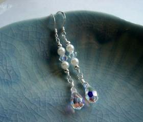 Kirsten Unforgettable Long Swarovski Crystal Bridal Earrings