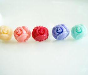 Customize your own Small Rose Stud Earrings