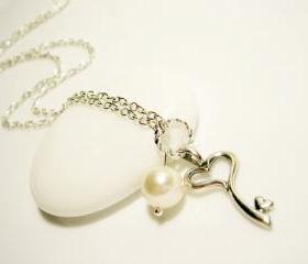 Keys to my Heart Sterling Silver Necklace