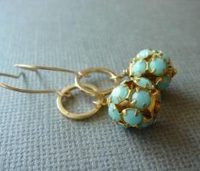 Turquoise 14k Gold Filled Earrings