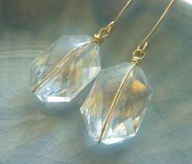 Stunning Crystal Bridesmaid 14k Gold Filled Earrings