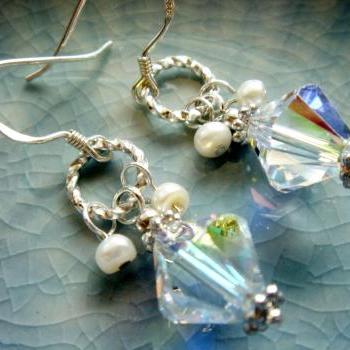 Edith Unique Swarovski Crystal Bridesmaid Earrings